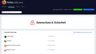 
                            2. Datenschutz & Sicherheit – Erweiterungen – Add-ons für Firefox (de)