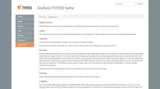 
                            12. Datenschutz - Stefans TYPO3 Seite