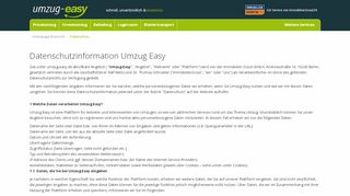 
                            5. Datenschutz | umzug-easy.de