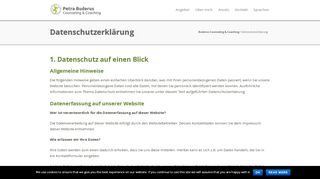 
                            11. Datenschutzerklärung - Buderus Counseling & Coaching