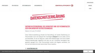 
                            12. Datenschutzerklärung - Datasport