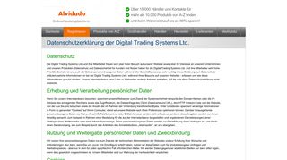 
                            1. Datenschutzerklärung der Digital Trading Systems Ltd. - alvidado ...