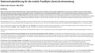 
                            10. Datenschutzerklärung für die mobile FreeStyle LibreLink-Anwendung