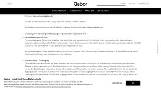 
                            5. Datenschutzerklärung - Gabor Online-Shop
