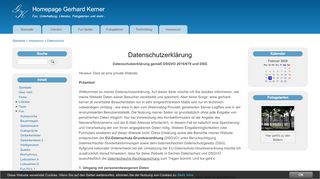 
                            5. Datenschutzerklärung | Homepage Gerhard Kerner