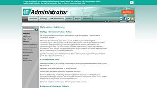 
                            10. Datenschutzerklärung | it-administrator.de