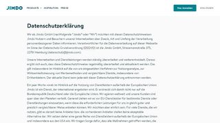 
                            5. Datenschutzerklärung - Jimdo