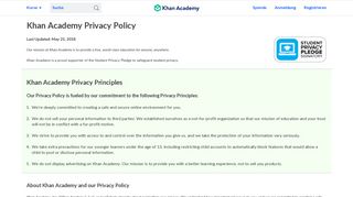 
                            6. Datenschutzerklärung | Khan Academy