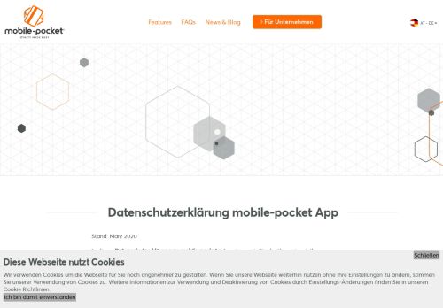 
                            4. Datenschutzerklärung mobile-pocket App