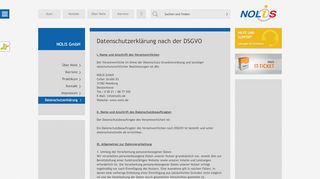 
                            6. Datenschutzerklärung nach der DSGVO | NOLIS GmbH - Webdesign ...