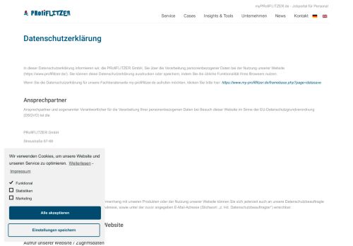 
                            4. Datenschutzerklärung | PRofiFLITZER GmbH