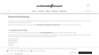 
                            2. Datenschutzerklärung | Schindelhauer Bikes