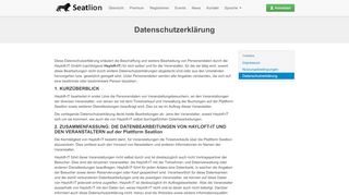 
                            5. Datenschutzerklärung - Seatlion - Sitzplatzreservierung und ...