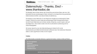 
                            4. Datenschutzerklärung - ThanksDoc