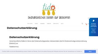 
                            2. Datenschutzerklärung - Tidöblomma