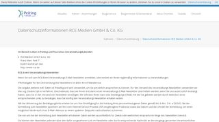 
                            12. Datenschutzinformationen RCE Medien GmbH & Co. KG – Peiting.de