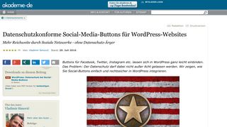 
                            8. Datenschutzkonforme Social-Media-Buttons für WordPress-Websites ...