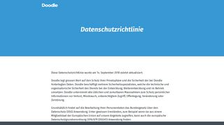 
                            1. Datenschutzrichtlinie - Doodle