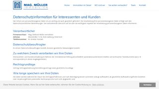 
                            4. Datenschutzverordnung - MMI - Mag. Diethard Müller Immobilien