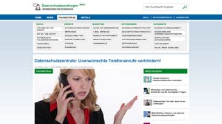 
                            10. Datenschutzzentrale: Unerwünschte Telefonanrufe verhindern!