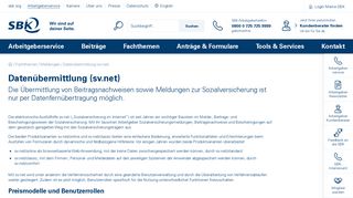 
                            12. Datenübermittlung (sv.net) - SBK