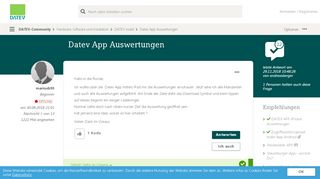 
                            13. Datev App Auswertungen | DATEV-Community