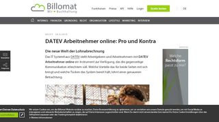 
                            4. DATEV Arbeitnehmer online: Pro und Kontra | Billomat Magazin