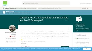 
                            13. DATEV Freizeichnung online und Smart App wer ha... | DATEV-Community