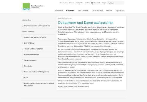 
                            8. DATEV SmartTransfer: Dokumente und Daten austauschen