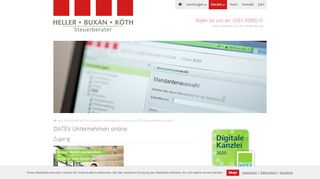 
                            10. DATEV Unternehmen online - Steuerberater HELLER - BUXAN - KÖTH