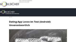 
                            12. Dating-App Lovoo im Test (Android): Unverantwortlich - mobilsicher.de
