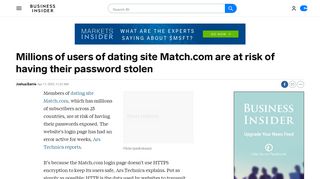 
                            13. Dating site Match.com HTTPS password stolen risk - Business Insider