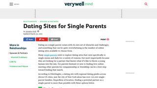 
                            2. Dating Sites for Single Parents - Verywell Mind