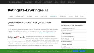 
                            13. Dating voor voor 50plussers. 50plusmatch.nl Review