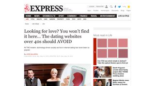 
                            12. Dating websites over 40s should AVOID if looking for love | Express.co ...