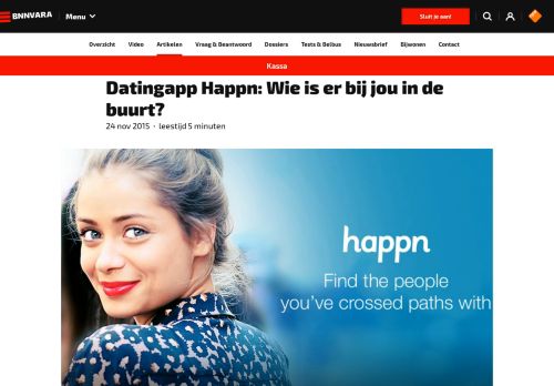 
                            6. Datingapp Happn: Wie is er bij jou in de buurt? - Kassa - BNNVARA