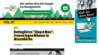 
                            12. Datingbörse “Shop A Man”: Frauen legen Männer in Warenkörbe ...