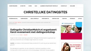 
                            9. Datingsite ChristianMatch.nl organiseert Kerst-evenement