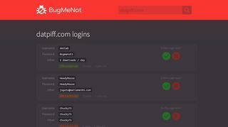 
                            12. datpiff.com logins - BugMeNot