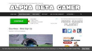 
                            8. Dauntless – Beta Sign Up | Alpha Beta Gamer