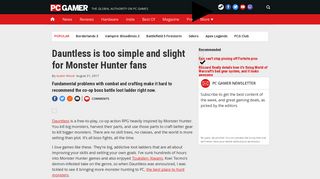 
                            5. Dauntless is too simple and slight for Monster Hunter fans | PC Gamer