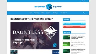 
                            10. Dauntless Partner Program Signup - StreamerSquare