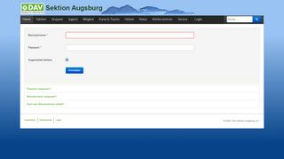 
                            9. DAV Augsburg - Login