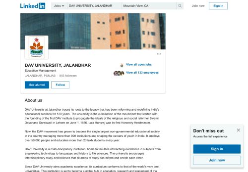 
                            11. DAV UNIVERSITY, JALANDHAR | LinkedIn