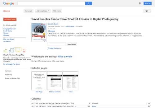 
                            12. David Busch's Canon PowerShot G1 X Guide to Digital Photography