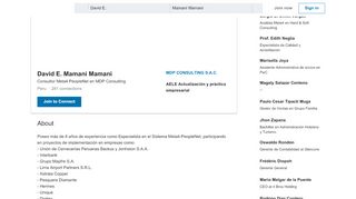 
                            13. David E. Mamani Mamani - Peru | Professional Profile | LinkedIn