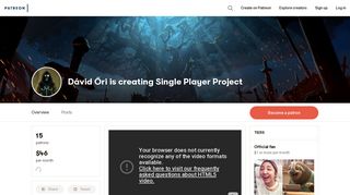 
                            8. Dávid Őri is creating Single Player Project | Patreon