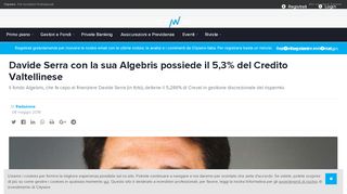 
                            13. Davide Serra con la sua Algebris possiede il 5,3% del Credito ...