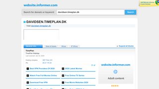 
                            10. davidsen.timeplan.dk at WI. Under Construction - Website Informer