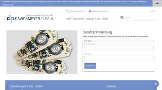 
                            11. DAVIDSMEYER & PAUL GmbH - Ihr Partner für Elektronik: Login